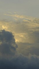 Wall Mural - dramatic sky with storm cloud on a cloudy day time lapse.