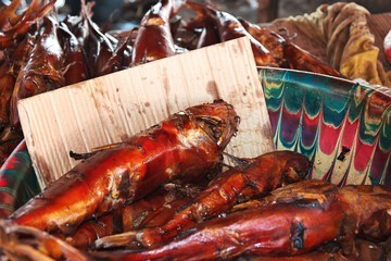 Canvas Print - Some fish in Albert market in Banjul, Gambia, West Africa