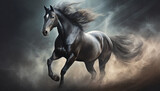 Piękny koń, portret, dekoracja ścienna, generative AI