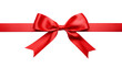 © ND STOCK - Red ribbon bow on a transparent background. For gift decoration, your wedding invitation card, greeting card, or gift boxes
