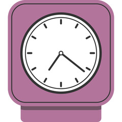 Poster - Clock Flat Illustration