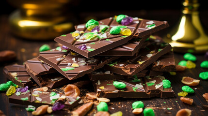 Sticker - chocolate cookies HD 8K wallpaper Stock Photographic Image 