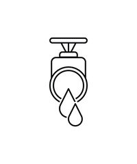 Poster - waste water icon, vector best line icon.