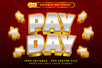 Poster - pay day 3d text effect and editable text effect