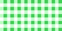 Green Gingham Fabric. Green And White Tablecloth Background Pattern. Square Linen Fabric Napkin For Backdrop, Picnic Minimalism, Copy Space For Text, Wallpaper