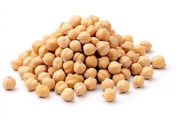 Wall Mural - Chickpeas isolated on white background