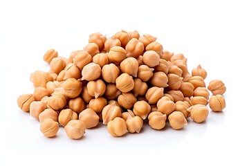 Wall Mural - Chickpeas isolated on white background