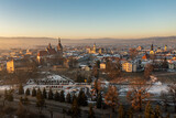Fototapeta Miasto - Old town at sunrise Nowy Sacz  