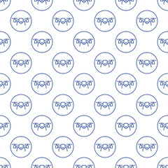 Poster - Drone inside Circle vector Quadrotor concept line round seamless pattern