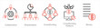 A set of 5 Crowdfunding icons as shareholders, crowdfunding, crowdfunding platform