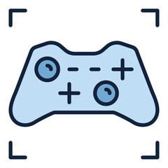 Poster - Controller or Gamepad vector colored icon or symbol