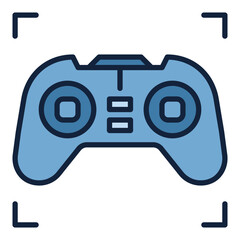 Poster - Computer Video Game Controller vector Game Pad colored icon or logo element