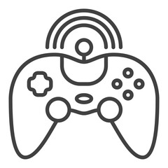 Poster - Game Controller vector Wireless Gamepad icon or symbol in outline style