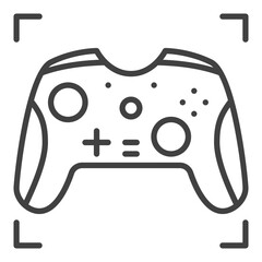 Poster - Console Gamepad vector Gamer Device icon or symbol in thin line style