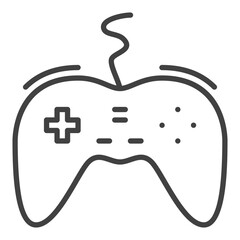 Wall Mural - Game Controller with Wire vector Game Pad for PC icon or sign in outline style