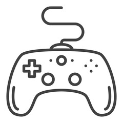 Poster - Gamepad for Computer vector Gamer Controlling Device icon or symbol in thin line style