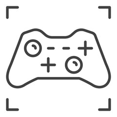 Poster - Gamepad or Controller vector icon or sign in thin line style