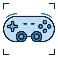 Poster - Gamepad or Game Controller vector colored icon or design element