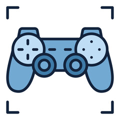 Poster - Game Pad vector Video Games Controller colored icon or symbol