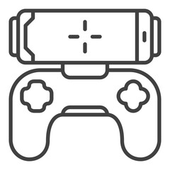 Poster - Phone Controller vector Gaming Device with Smartphone outline icon or symbol