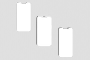 Phone Screen Clay Blank Mockup