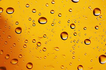 Poster - Yellow car bumper texture with shiny water droplets.