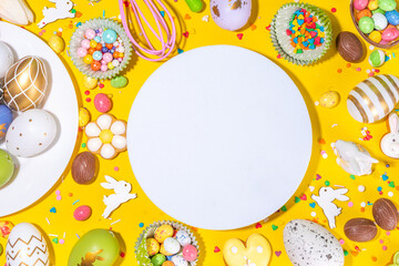 Wall Mural - High-colored Easter baking background