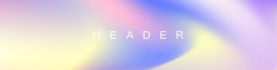 Aufkleber - Abstract pastel gradient header background. Innovation header background design for cover. Landing page concept for your graphic design