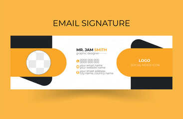 Wall Mural - Modern and minimalist email signature design template