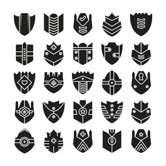 Wall Mural - shield icons set vector illustration