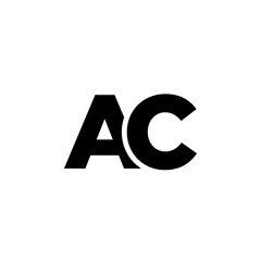 Aufkleber - Letter A and C, AC logo design template. Minimal monogram initial based logotype.