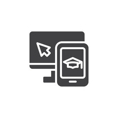 Fototapete - Online education vector icon