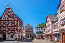 Half-timbered Houses At The Kirschgarten, Mainz, Rhineland-Palatinate, Germany