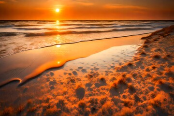  Sunset at the beach of the island Muhu; Saaremaa; Estonia