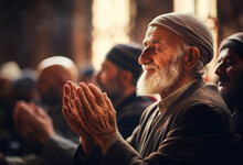 Generative AI Image Of Devotion During Ramadan Prayers