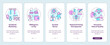 2D icons representing pink tax existence mobile app screen set. Walkthrough 5 steps colorful graphic instructions with thin line icons concept, UI, UX, GUI template.
