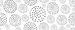 © Vitalii - Vector seamless pattern black circles. Hand drawn grunge dots . Chaotic ink brush.