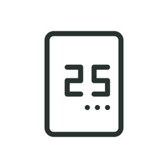 Poster - Bicycle speedometer isolated icon, bike computer vector icon with editable stroke
