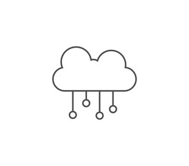 Poster - Cloud data icon. Vector illustration.