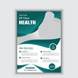 © Rxvect - Healthcare cover a4 template design and flat icons for a report and medical brochure design, flyer, leaflets decoration for printing and presentation vector. for web banner ads.