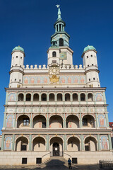 Wall Mural - The facade with arcades of the historic Renaissance town hall in Poznan