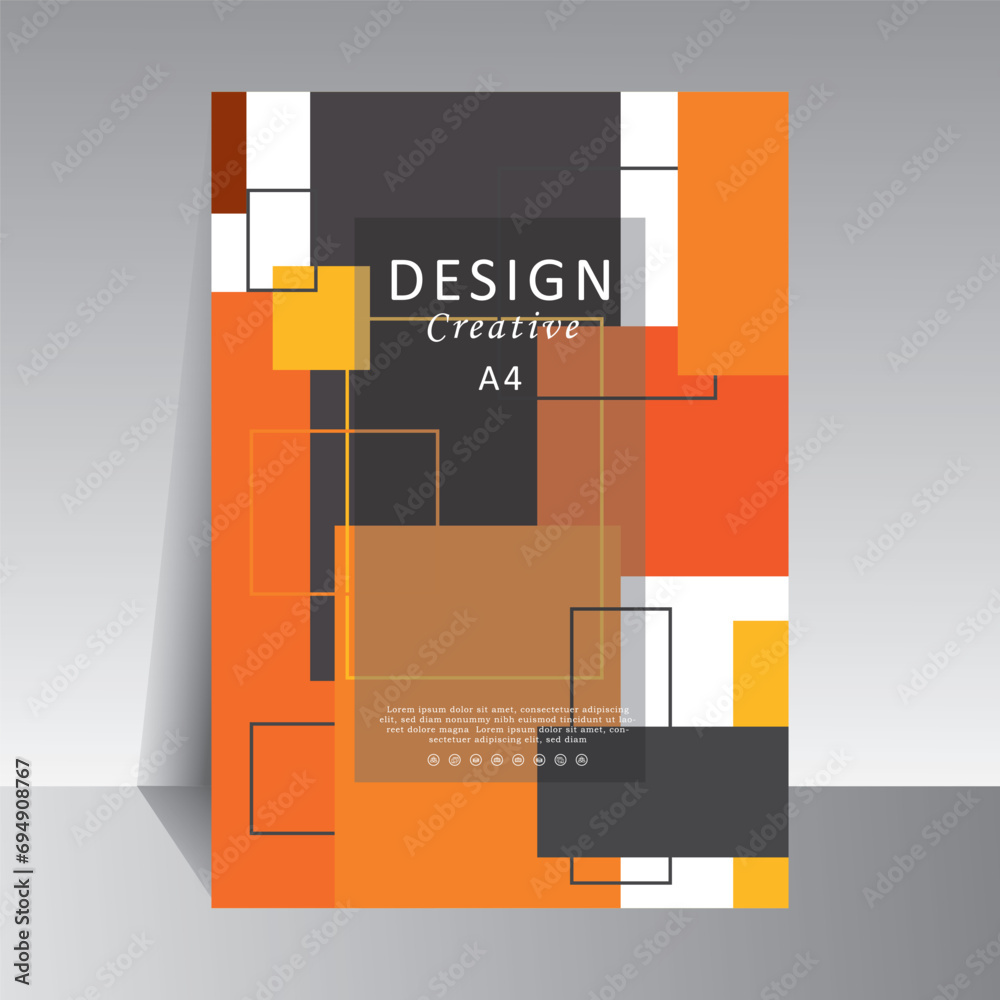 Cover design with Geometric shape Background. Abstract design for cover ...