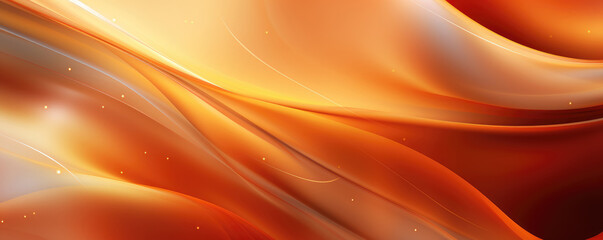 Wall Mural - Abstract background with shiny golden waves on red background