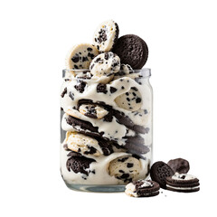 cookies and cream isolated on transparent background