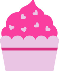 Wall Mural - Valentine's Day cupcake