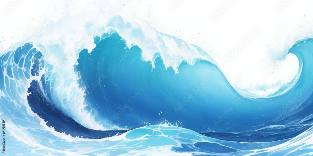 Blue ocean wave background. Blue and white water ocean background ...