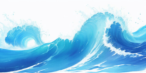 Wall Mural - Ocean wave curve line vector background. Abstract ocean splashing waves. vector illustration.