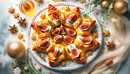 Poster - Puff pastry tart with fresh figs and a glaze of honey