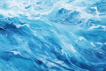 Poster - abstract blue water waves Natural swirl pattern texture.