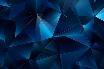 Wall Mural - Abstract frame of blue geometric pattern shapes